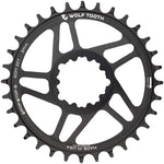 Wolf Tooth Direct Mount Chainring - 34t/SRAM Direct Mount/Drop-Stop B/For SRAM 3-Bolt Boost Cranks/3mm Offset/Black)