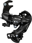 Shimano Tourney RD-TY300-SGS Rear Derailleur - 6,7 Speed, Long Cage, Black, Dropout Claw Hanger