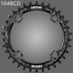 Deckas 4-Bolt 104BCD Chainring Black