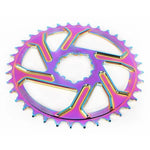 Bucklos 34t Sram 3-Bolt 0mm Offset Rainbow Chainring